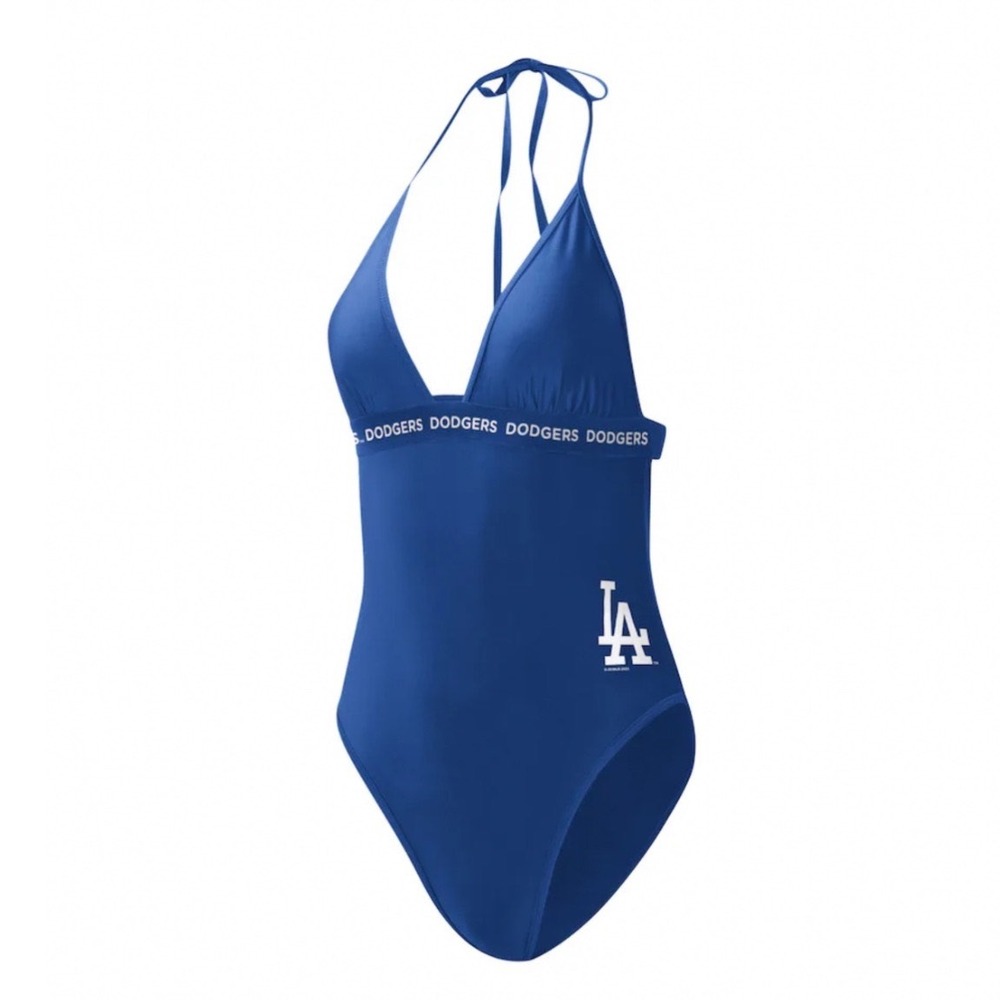 Los Angeles Dodgers G-III 4Her Carl Banks Women Royal One-Piece Swimsuit - Picture 2 of 5